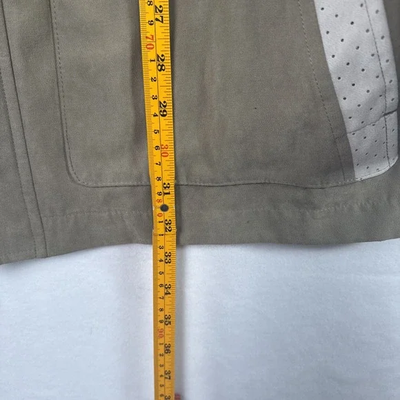 Belcade Mens Tan Microsuede Trench Coat EU 50 US 40 Excellent Condition